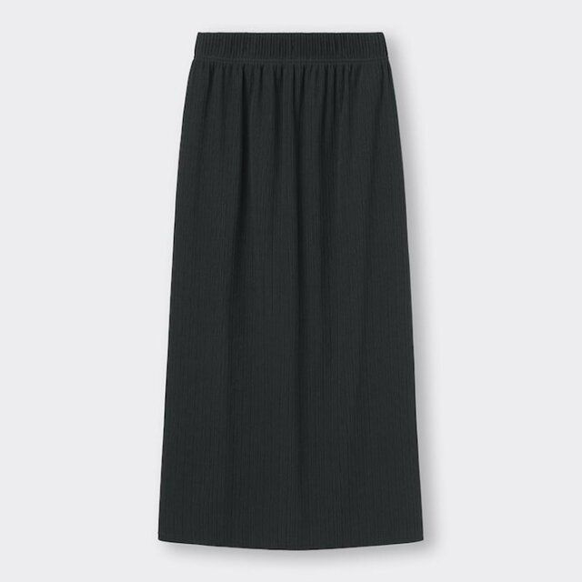 GUのリブナロースリットロングスカート