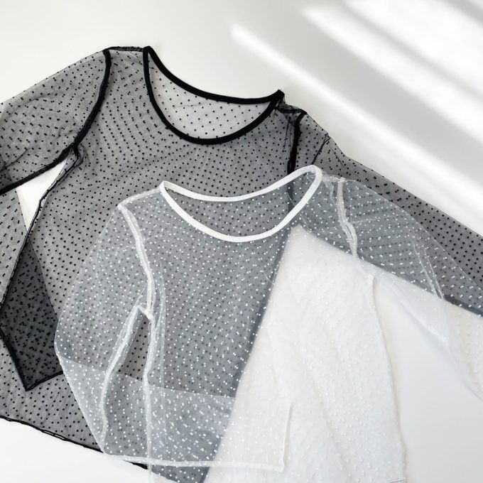 しまむらの「ドットチュールプルオーバー」