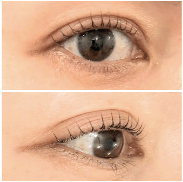 まつ毛パーマをした写真