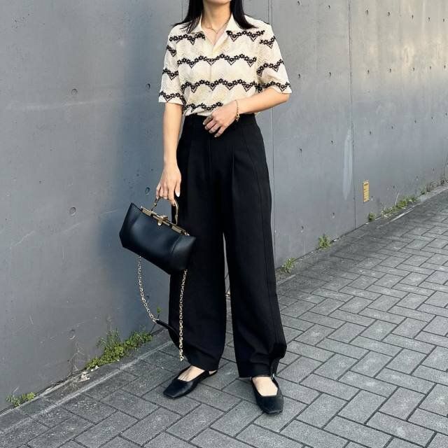 2024年春大人女子におすすめのレディースワイドパンツコーデ