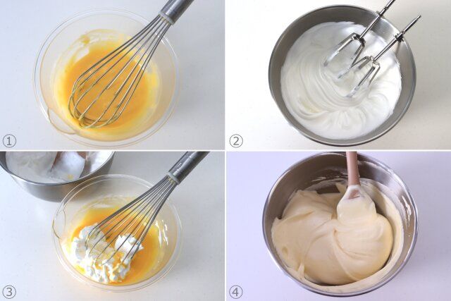 苺の生パウンドケーキ レシピ シフォン生地をつくる