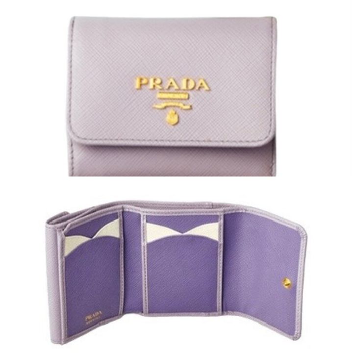 プラダ 開運財布 パープル