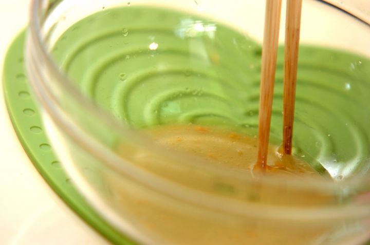 キュウリとキクラゲのからし和えの作り方1