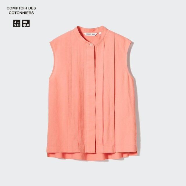 ユニクロのリネンブレンドブラウス