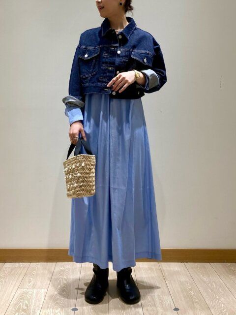 春のデニムジャケットコーデ