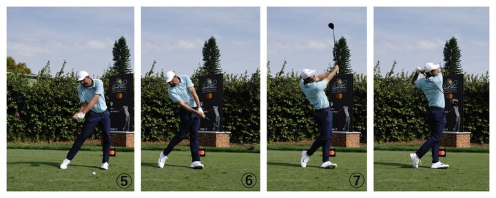 “300ヤード”飛ばすシェフラーのスイングを解説！「トップで左腕を曲げて…」