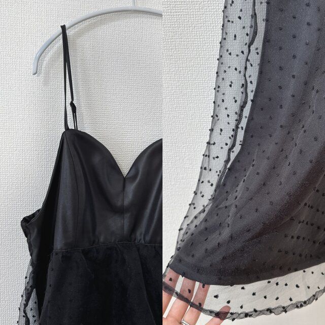 しまむらドッキングキャミワンピースのチュール部分