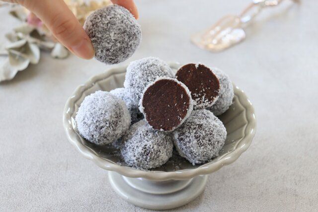 ひとくちココナッツボールケーキ レシピ 完成