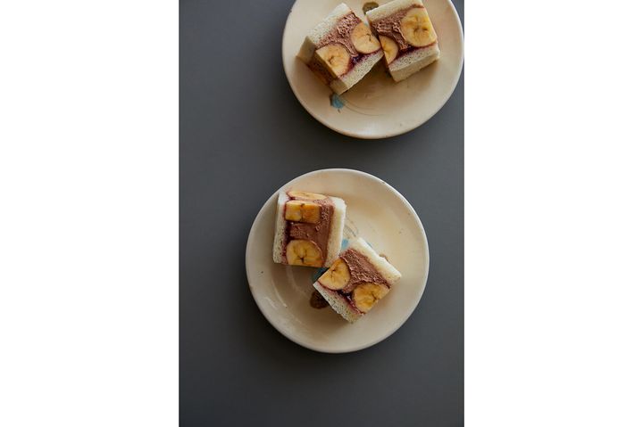 チョコレートクリームのバナナサンド