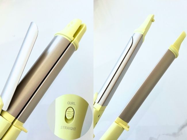 『SALONIA 2WAY ストレート&カールヘアアイロン 32mm』セレブレイトイエロー_1
