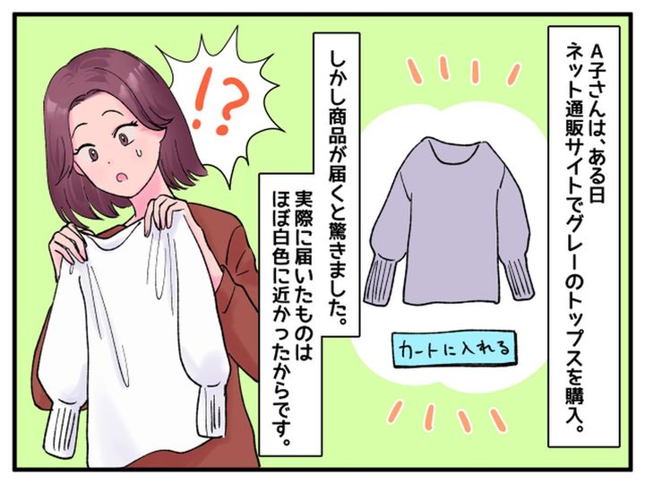 画像: なぜ？ グレーを注文したはずが白に！