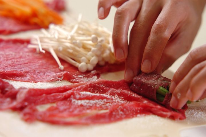牛肉の三色巻きの作り方3