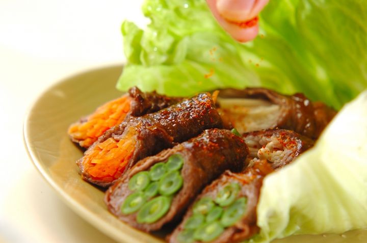 牛肉の三色巻きの作り方6