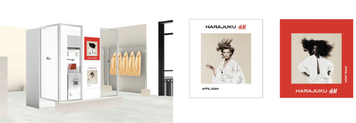 H&Mメンバー会員限定のH&M 原宿店の特別仕様のフォトブース