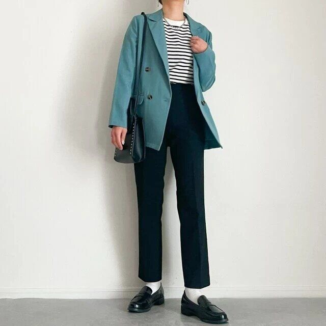 大人女子の春ボーダーコーデ