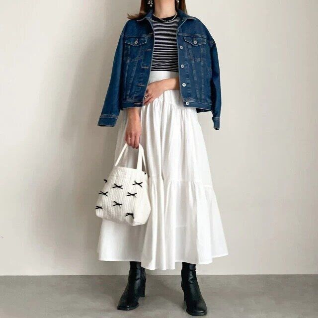 大人女子の春ボーダーコーデ