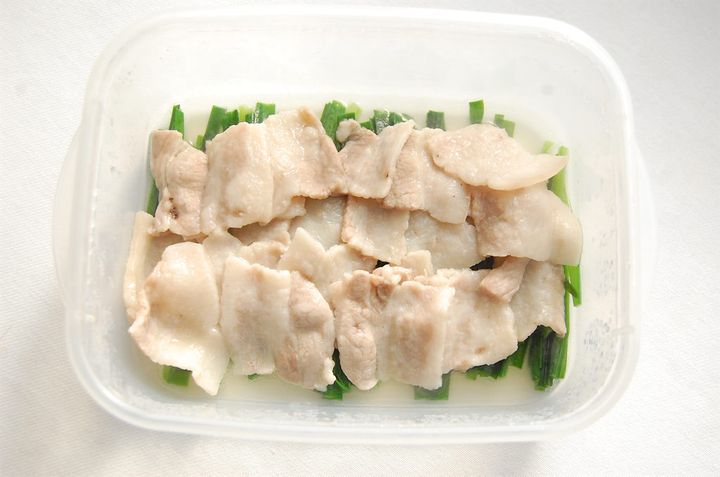 豚肉とニラ