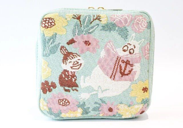 ムーミンのジャカード織りスクエアポーチ