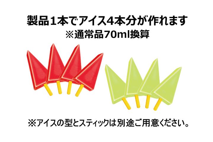 1缶でアイス4本分が作れる