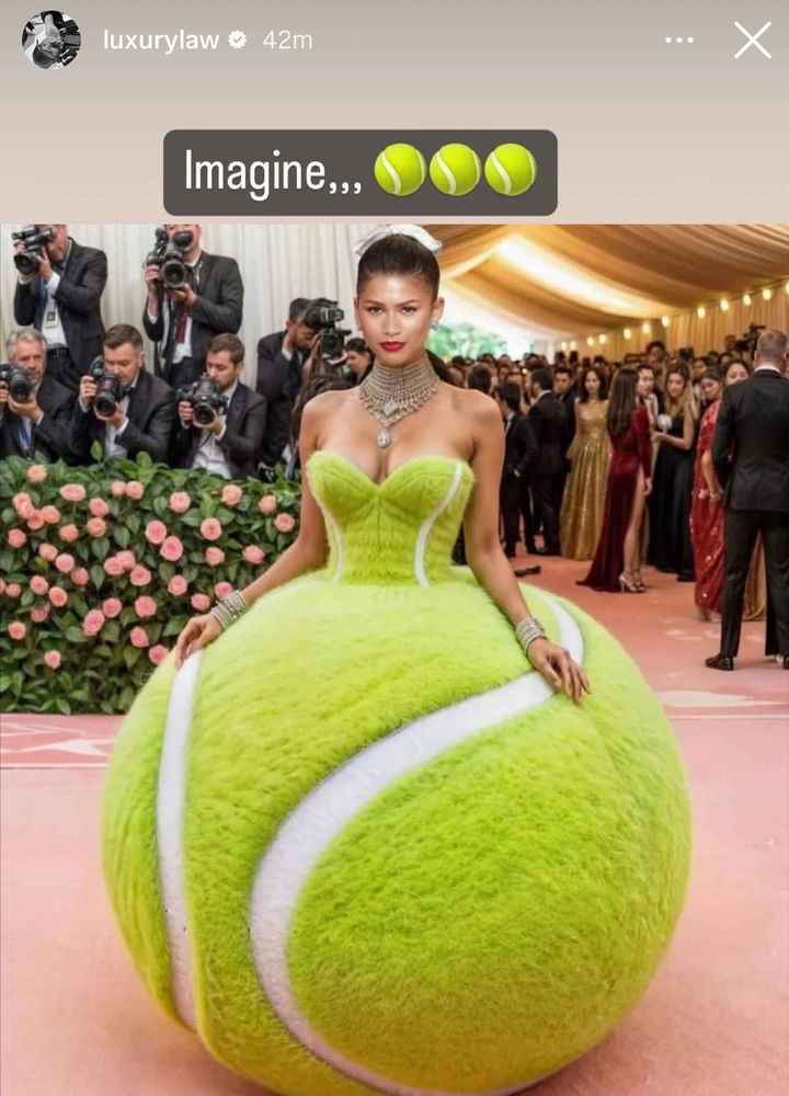 画像3: ゼンデイヤがテニスボールの衣装でメットガラに参加？