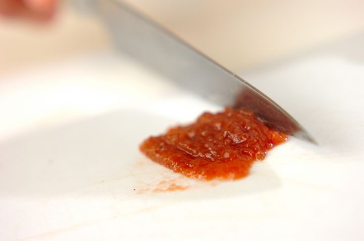 ナスとオクラのサラダの下準備2