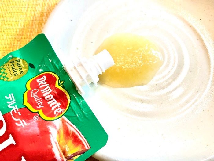 りんごの中身を出したところ