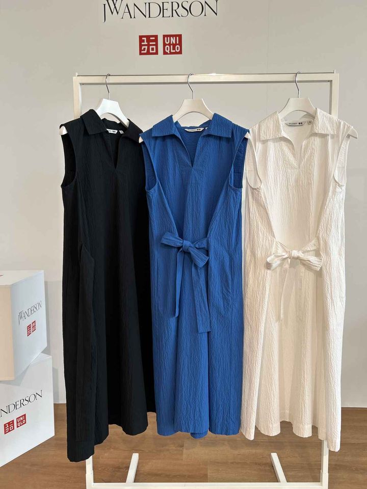 画像: 【UNIQLO and JW ANDERSON】シアサッカーワンピース（ノースリーブ）各¥4,990 www.uniqlo.com