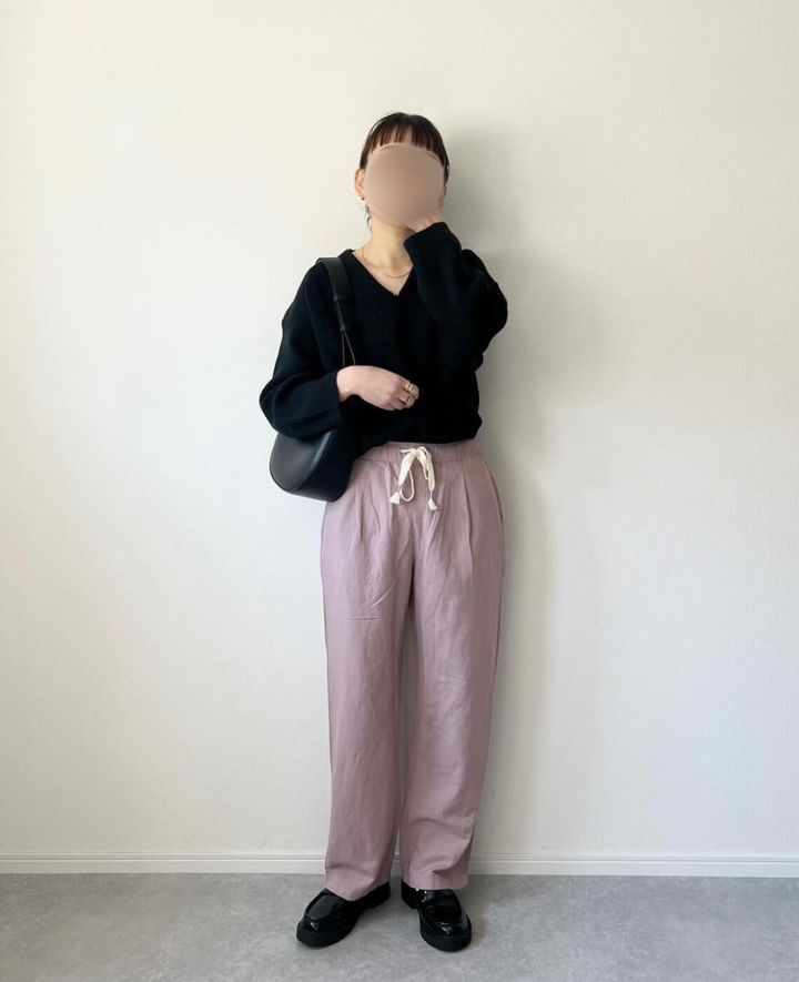 ユニクロ_リネンブレンドイージーパンツ_3