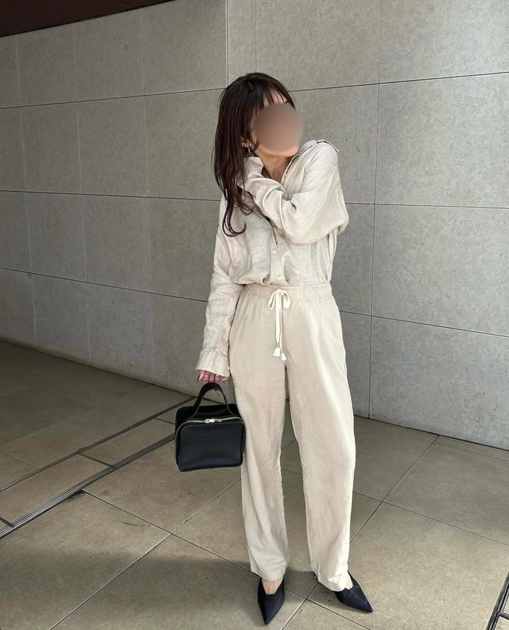 ユニクロ_リネンブレンドイージーパンツ_4