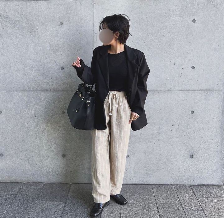 ユニクロ_リネンブレンドイージーパンツ_2