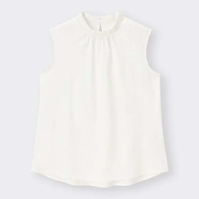 GUのジャージーギャザーブラウス