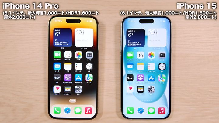 ディスプレイの性能を比較1