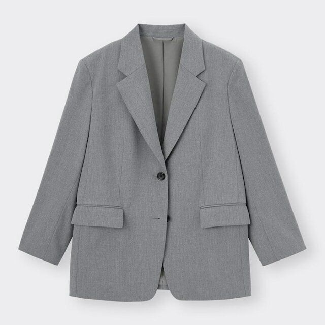 オーバーサイズテーラードジャケットのグレー