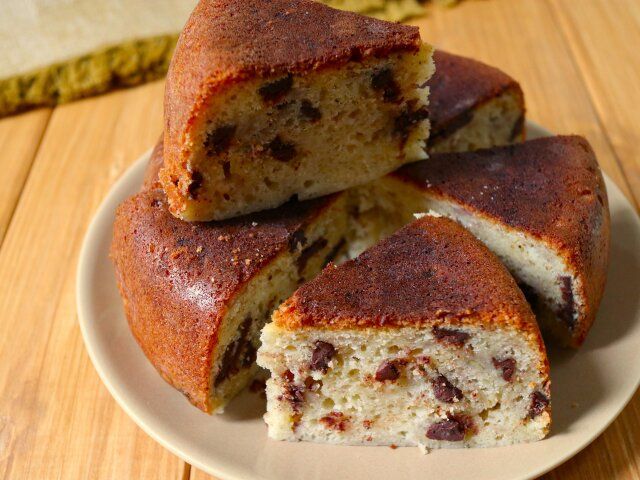 バナナチョコケーキ レシピ カットしたケーキ