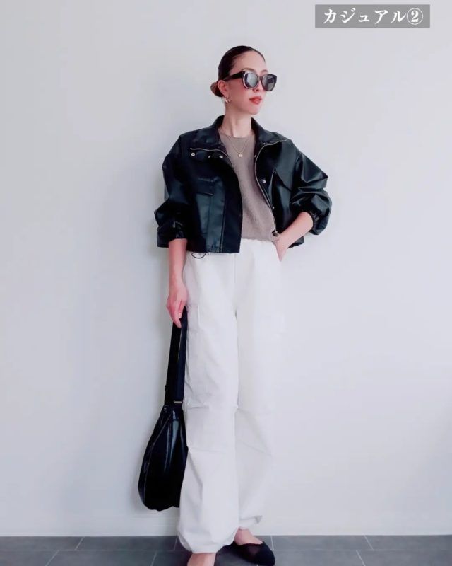 GU「ループヤーンコーデの女性6」