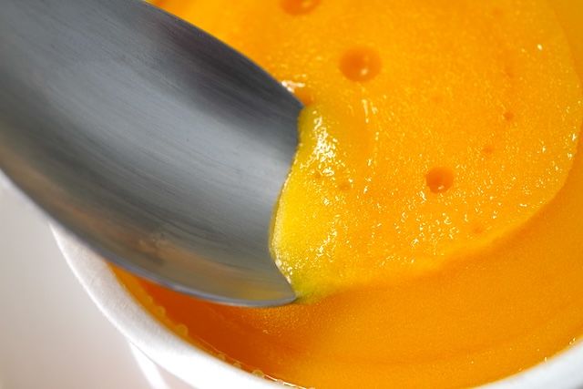 スプーンを入れたところ