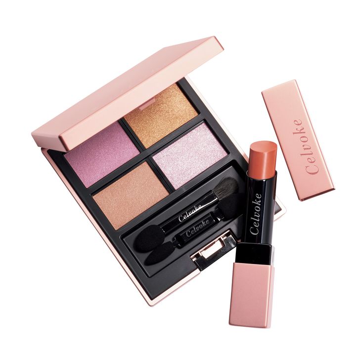 Celvoke 左：セルヴォーク ヴァティック アイパレット EX09,右：セルヴォーク アラウズ リップス 11