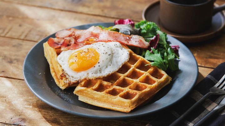 ラウンド中のお菓子にも、休日のワッフルにも♡ 色々作れるパンケーキミックス