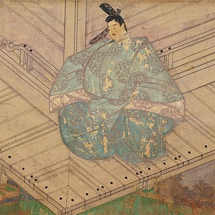 『紫式部日記絵巻』より藤原道長（部分）