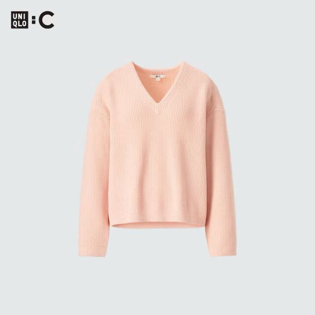 ユニクロVネックショートセーター