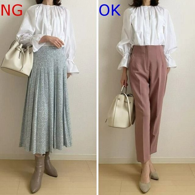 大人女子の春ブラウスNG＆OKコーデ