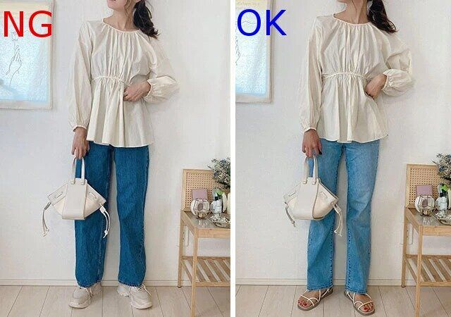 大人女子の春ブラウスNG＆OKコーデ