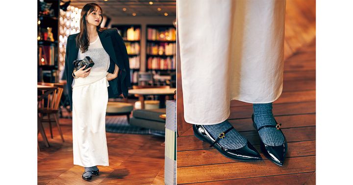 ジャケットコーデ,スカートコーデ,メリージェーン,ジャンヴィトロッシ