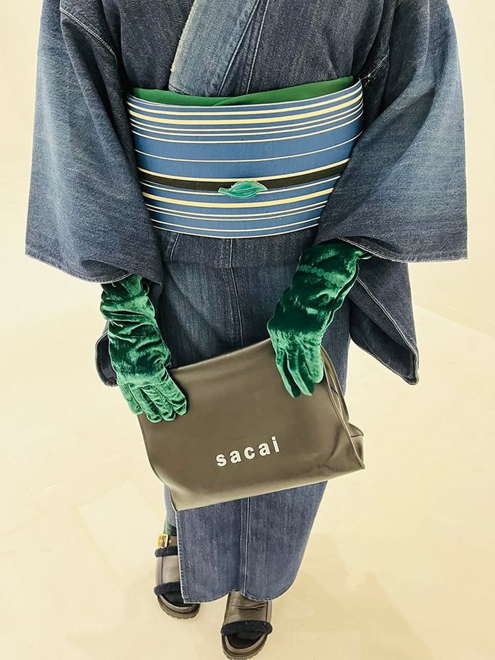 昔から好きなアパレルブランド「sacai」をテーマにコーディネート 【吉田羊さんの着物と12のアソビゴコロ】
