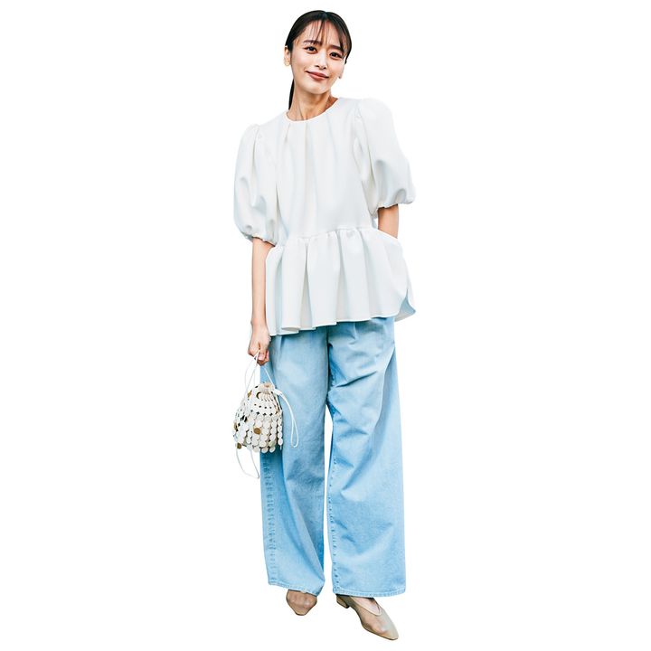 ツル バイマリコ オイカワ,プルオーバー,甘口コーデ