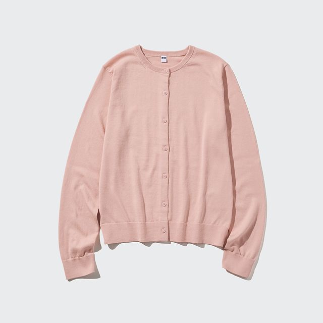 UVカットクルーネックカーディガン