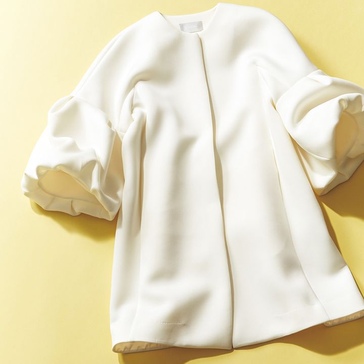 コート,セルフォード,ポンチ素材,白アウター