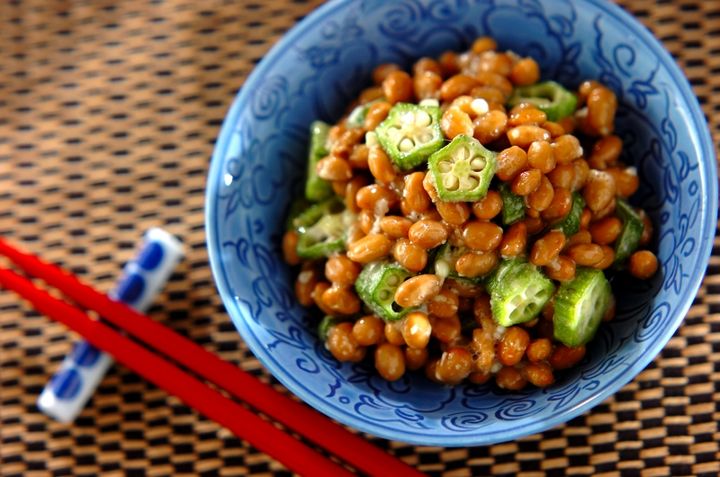 納豆とオクラの塩麹和え