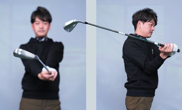 アイアンで“飛距離を伸ばす”打ち方はどっち…？ 「クラブが体の…」と解説