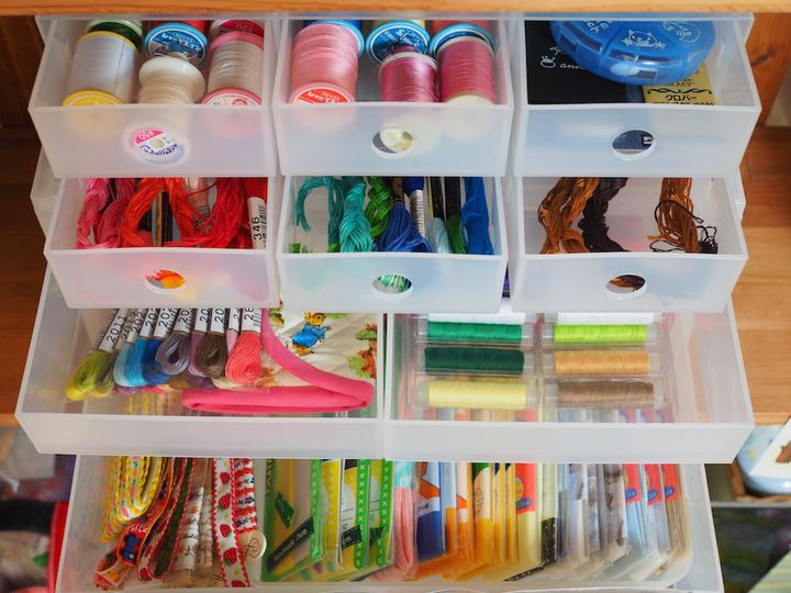 手芸材料 収納ケース セット 大量バーゲン！（楽天市場】洋裁用品 収納  